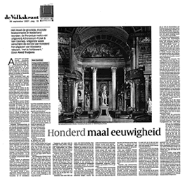 artikel Honderd maal eeuwigheid (door Aleid Truijens, de Volkskrant 28.09.2007